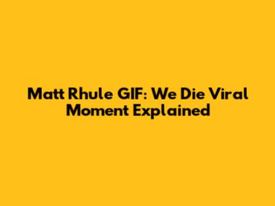 Matt Rhule GIF: 'We Die' Viral Moment Explained