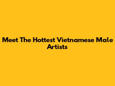 Meet The Hottest Vietnamese Male Artists