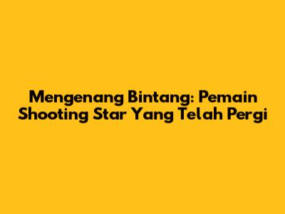 Mengenang Bintang: Pemain Shooting Star Yang Telah Pergi
