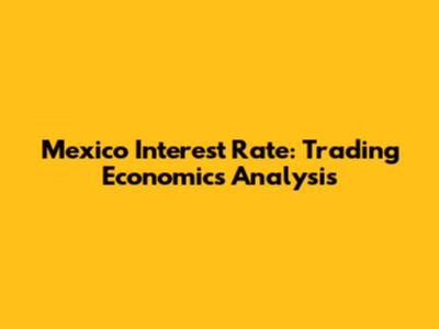 Mexico Interest Rate: Trading Economics Analysis