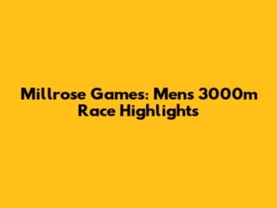 Millrose Games: Men's 3000m Race Highlights