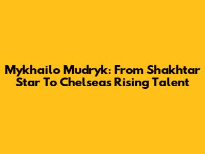 Mykhailo Mudryk: From Shakhtar Star To Chelsea's Rising Talent