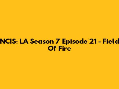 NCIS: LA Season 7 Episode 21 - Field Of Fire