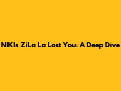 NIKI's ZiLa La Lost You: A Deep Dive