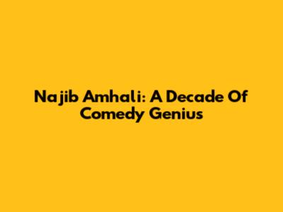 Najib Amhali: A Decade Of Comedy Genius