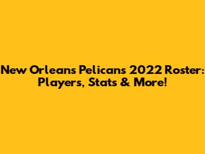 New Orleans Pelicans 2022 Roster: Players, Stats & More!