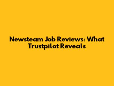 Newsteam Job Reviews: What Trustpilot Reveals