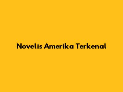 Novelis Amerika Terkenal