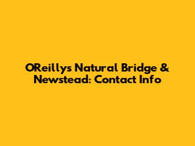 O'Reilly's Natural Bridge & Newstead: Contact Info