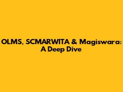 OLMS, SCMARWITA & Magiswara: A Deep Dive