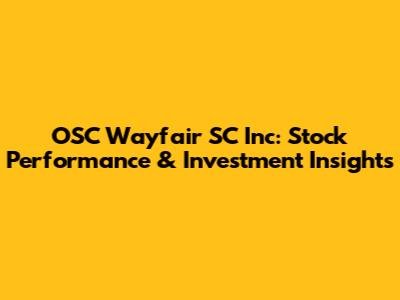 OSC Wayfair SC Inc: Stock Performance & Investment Insights
