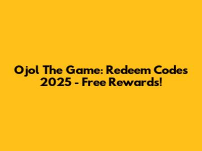 Ojol The Game: Redeem Codes 2025 - Free Rewards!