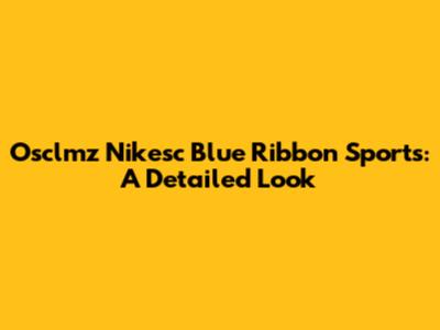 Osclmz Nikesc Blue Ribbon Sports: A Detailed Look