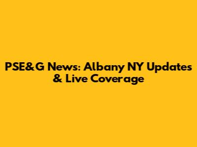 PSE&G News: Albany NY Updates & Live Coverage