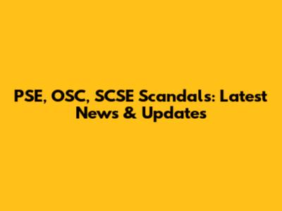 PSE, OSC, SCSE Scandals: Latest News & Updates