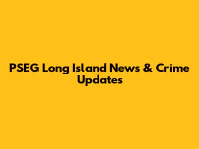 PSEG Long Island News & Crime Updates