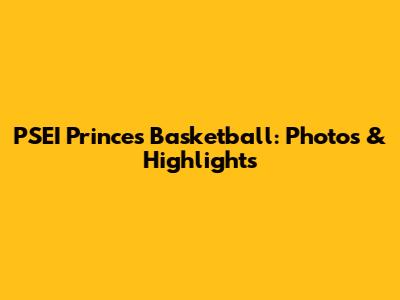 PSEI Princes Basketball: Photos & Highlights