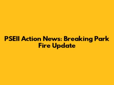 PSEII Action News: Breaking Park Fire Update