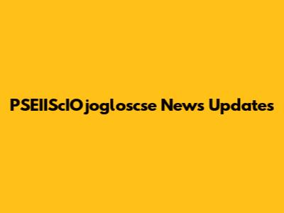 PSEIIScIOjogloscse News Updates