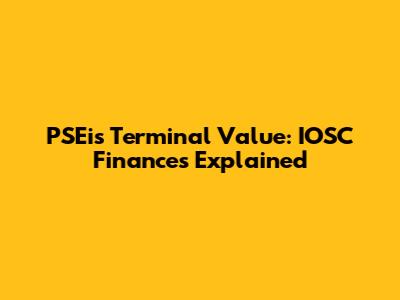 PSEi's Terminal Value: IOSC Finances Explained