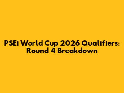 PSEi World Cup 2026 Qualifiers: Round 4 Breakdown