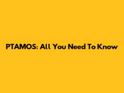PTAMOS: All You Need To Know