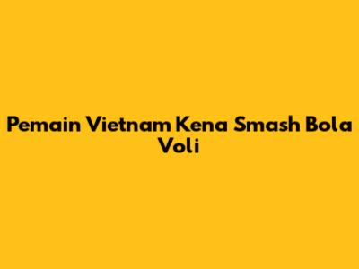 Pemain Vietnam Kena Smash Bola Voli
