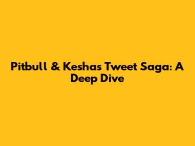 Pitbull & Kesha's Tweet Saga: A Deep Dive