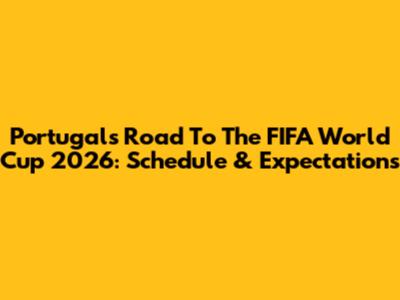 Portugal's Road To The FIFA World Cup 2026: Schedule & Expectations