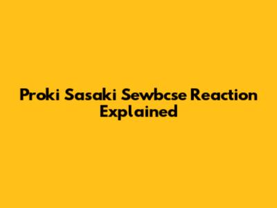 Proki Sasaki Sewbcse Reaction Explained
