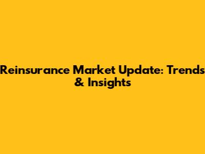 Reinsurance Market Update: Trends & Insights