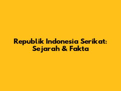 Republik Indonesia Serikat: Sejarah & Fakta
