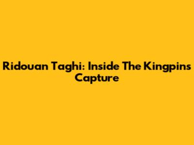 Ridouan Taghi: Inside The Kingpin's Capture
