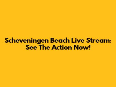 Scheveningen Beach Live Stream: See The Action Now!