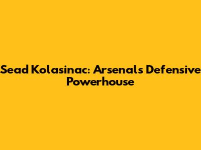 Sead Kolasinac: Arsenal's Defensive Powerhouse