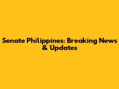 Senate Philippines: Breaking News & Updates