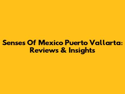 Senses Of Mexico Puerto Vallarta: Reviews & Insights