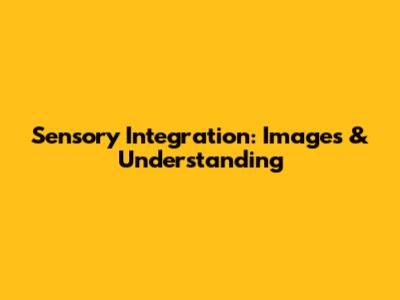 Sensory Integration: Images & Understanding