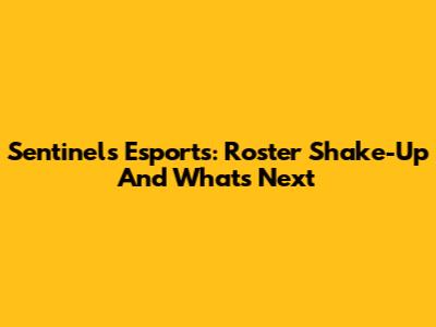 Sentinels Esports: Roster Shake-Up And What's Next