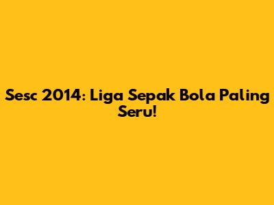 Sesc 2014: Liga Sepak Bola Paling Seru!