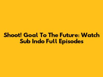 Shoot! Goal To The Future: Watch Sub Indo Full Episodes