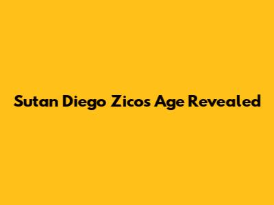 Sutan Diego Zico's Age Revealed