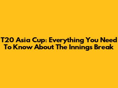 T20 Asia Cup: Everything You Need To Know About The Innings Break