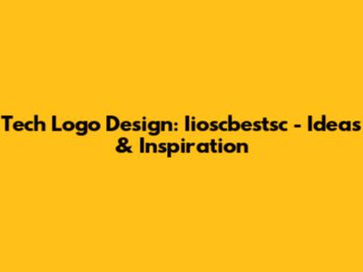 Tech Logo Design: Iioscbestsc - Ideas & Inspiration