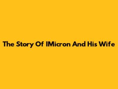 The Story Of IMicron And His Wife