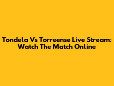 Tondela Vs Torreense Live Stream: Watch The Match Online