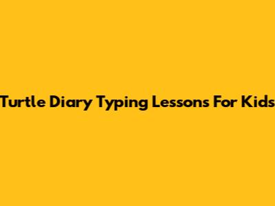Turtle Diary Typing Lessons For Kids