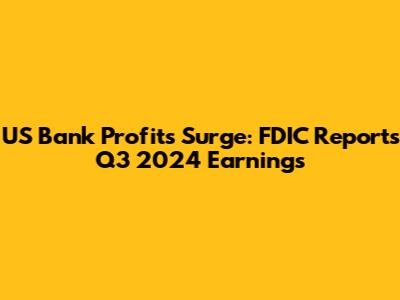 US Bank Profits Surge: FDIC Reports Q3 2024 Earnings