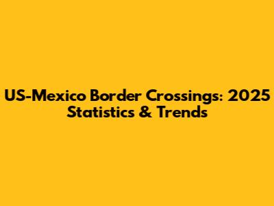 US-Mexico Border Crossings: 2025 Statistics & Trends
