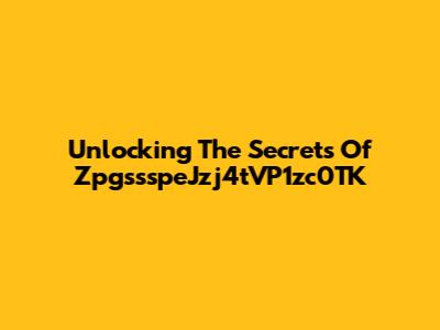 Unlocking The Secrets Of ZpgssspeJzj4tVP1zc0TK